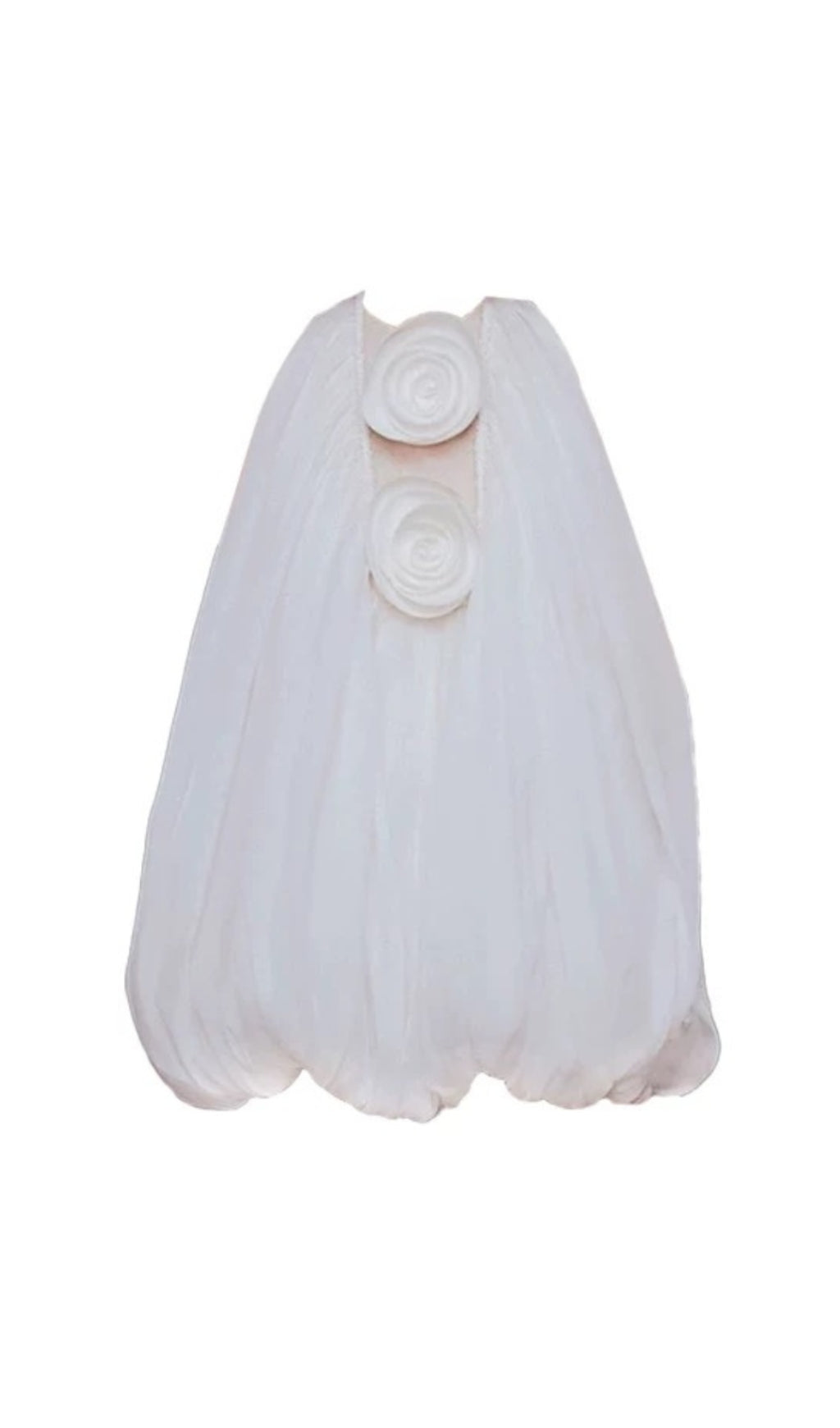 TLORA FLORAL APPLIQUE HALTER PUFFY MINI DRESS