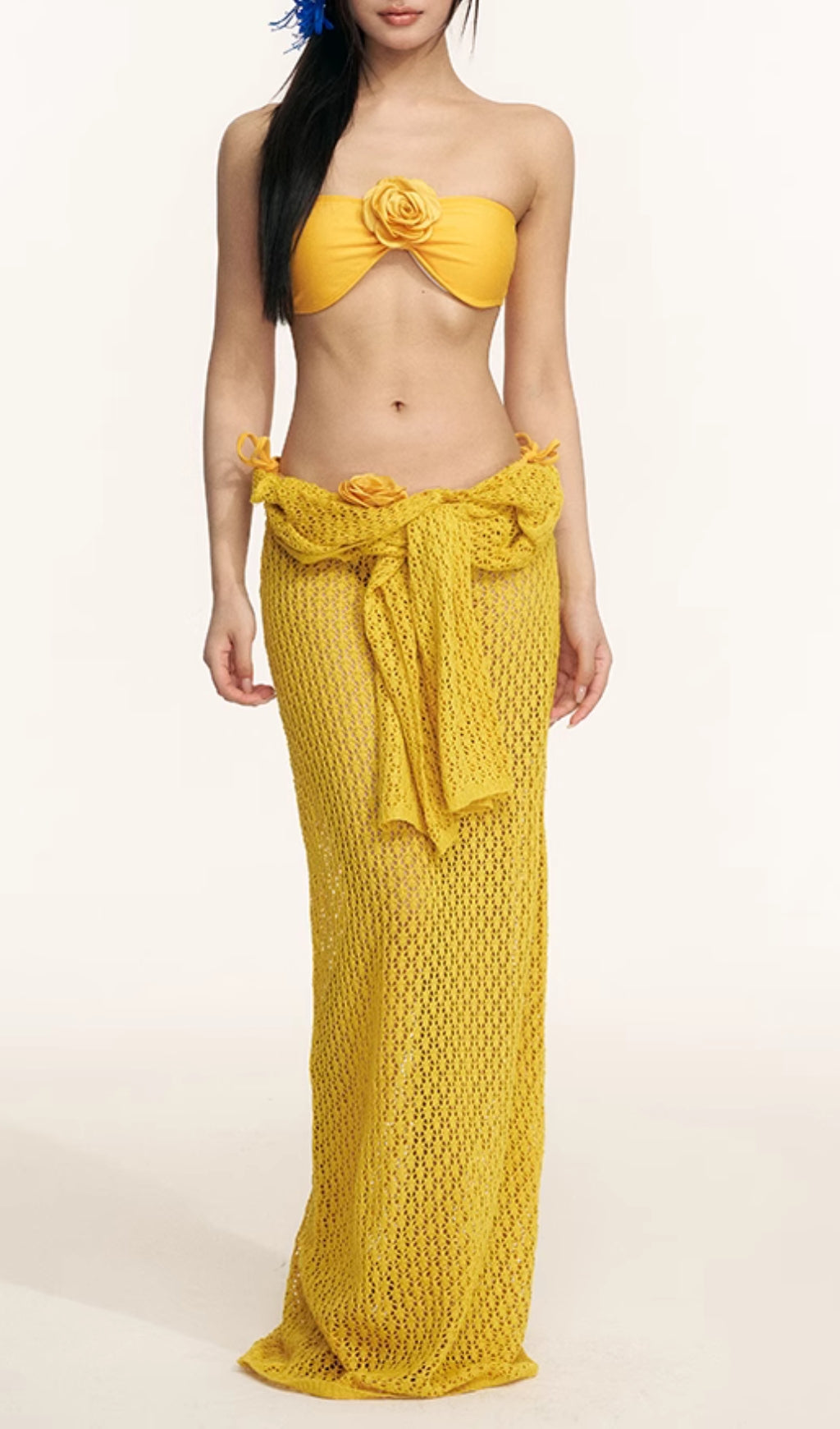 COSTUME DA BAGNO TRE PEZZI DILLAN YELLOW FLOWER