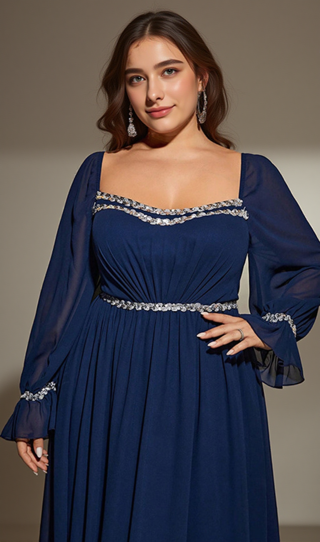 GABRIELLE SQUARE NECK MAXI DRESS