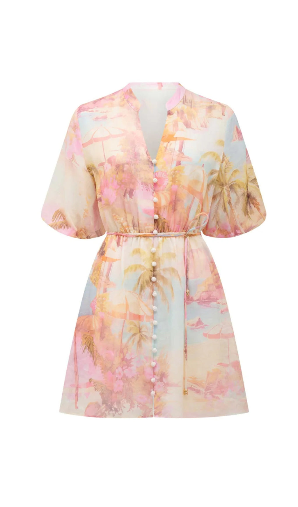 FRANNY MULTICOLOR FLORAL PRINT MINI DRESS