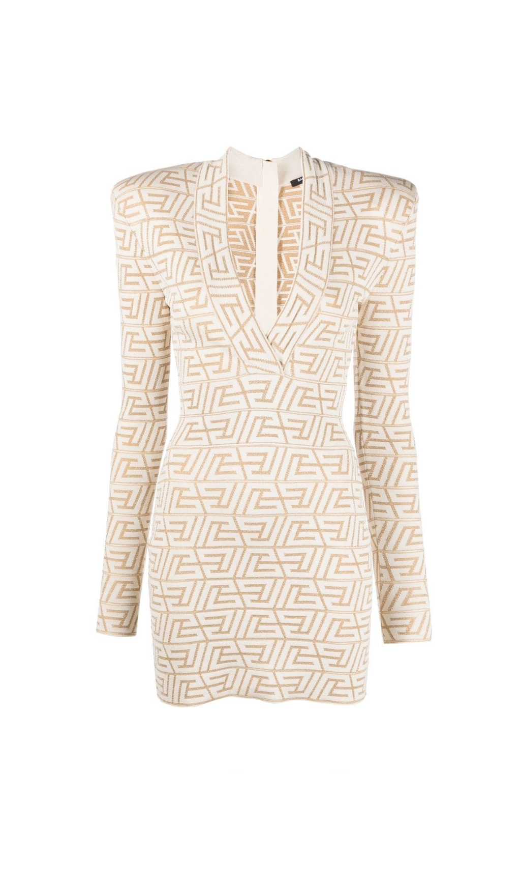 GRACE APRICOT MONOGRAM-JACQUARD MINI DRESS