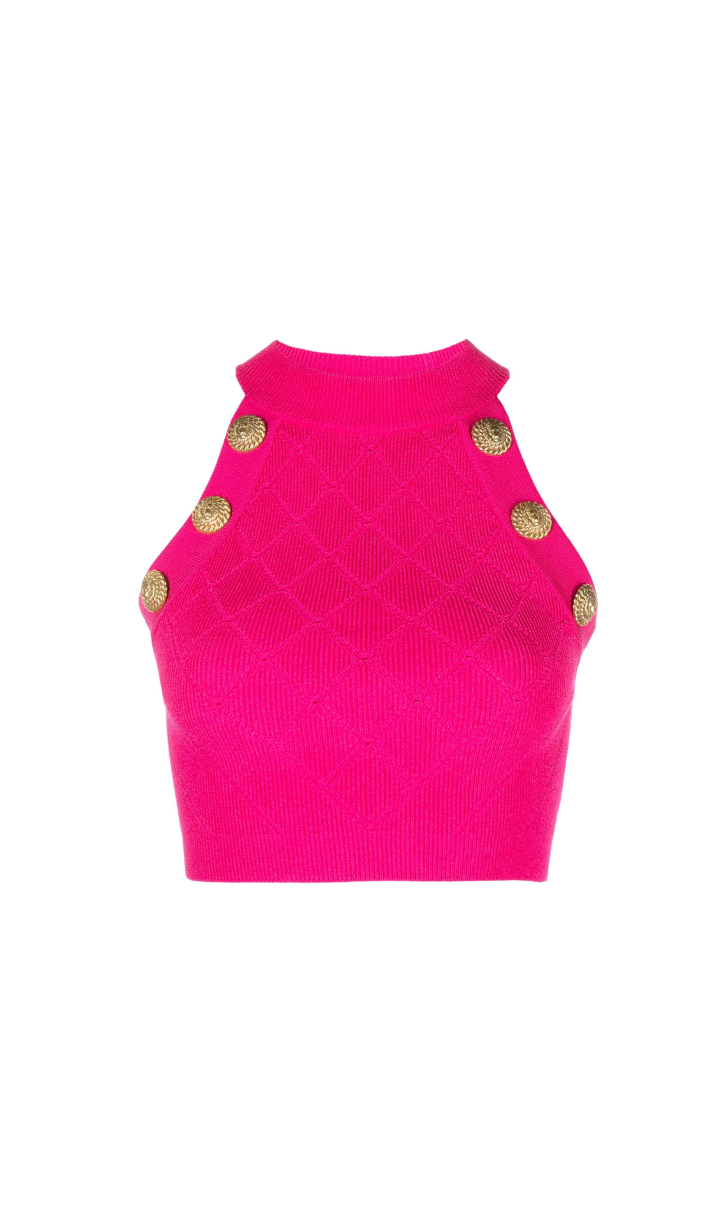 ROSA CROP-TOP MIT RAUTENSTRICK
