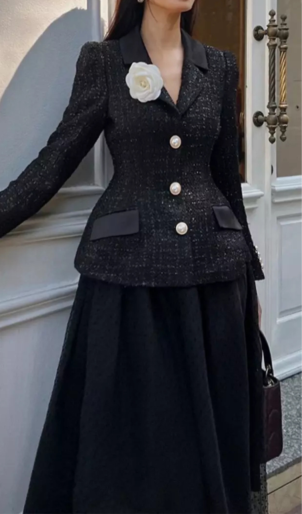 Blazer-Netzrock-Anzug