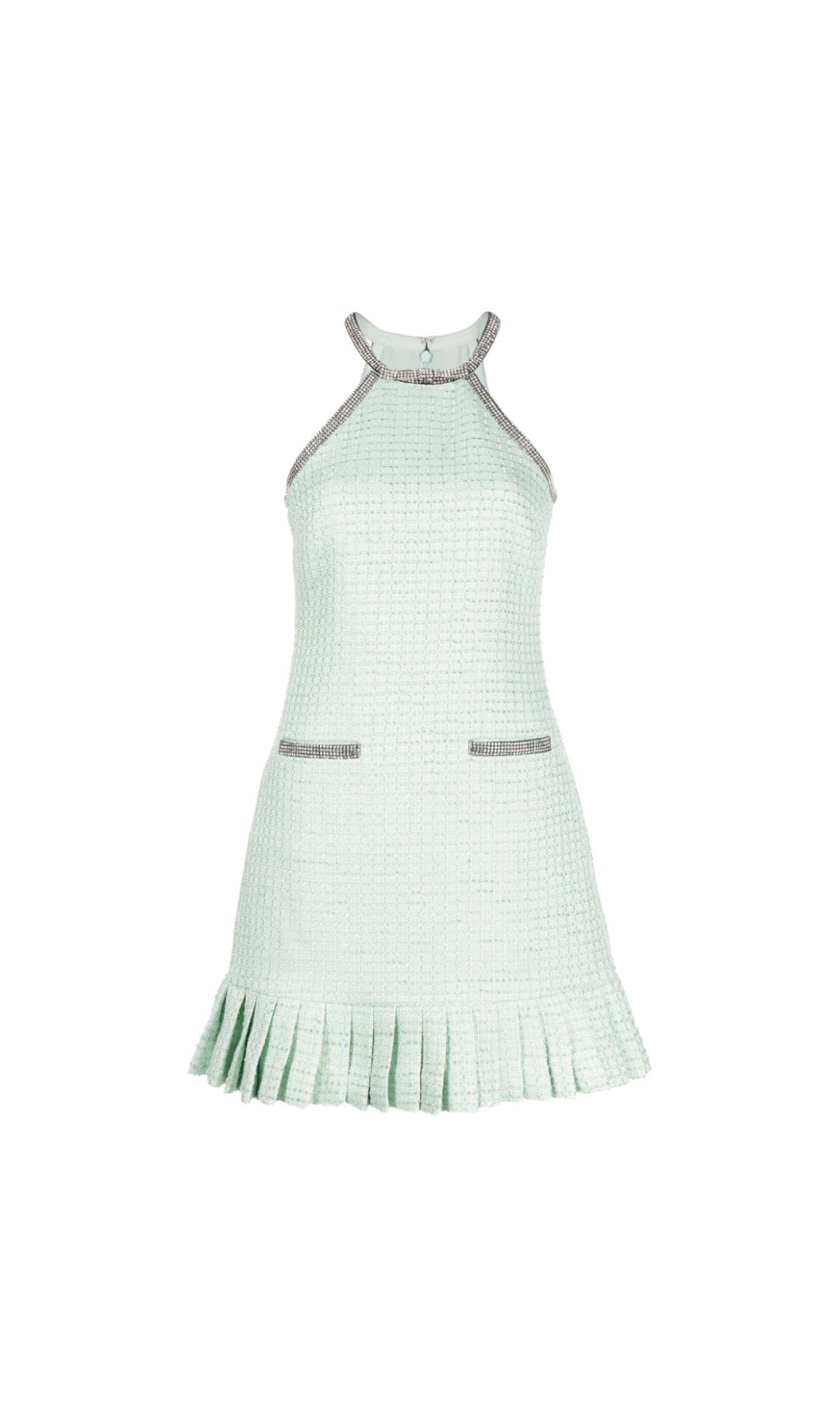 MINT BOUCLE MINI DRESS