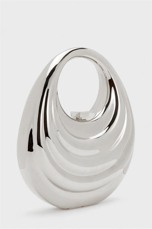 AIIZIE ANNABEL METAL CLUTCH - SILVER - product image