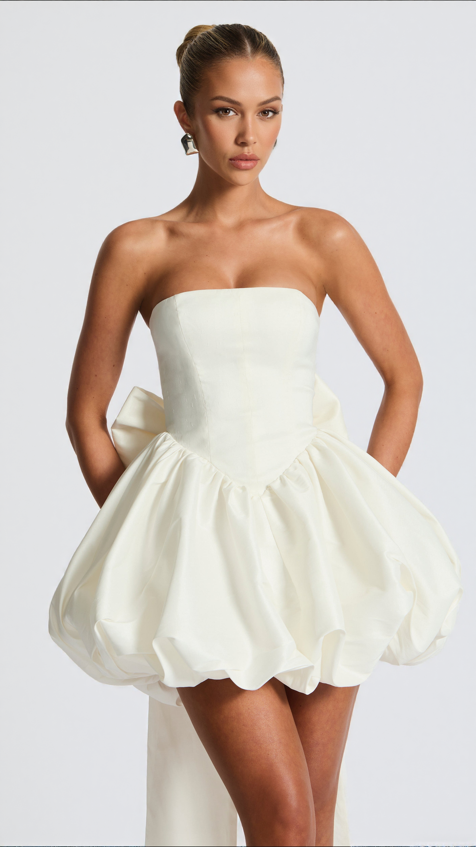 LOTUS MINI DRESS - IVORY