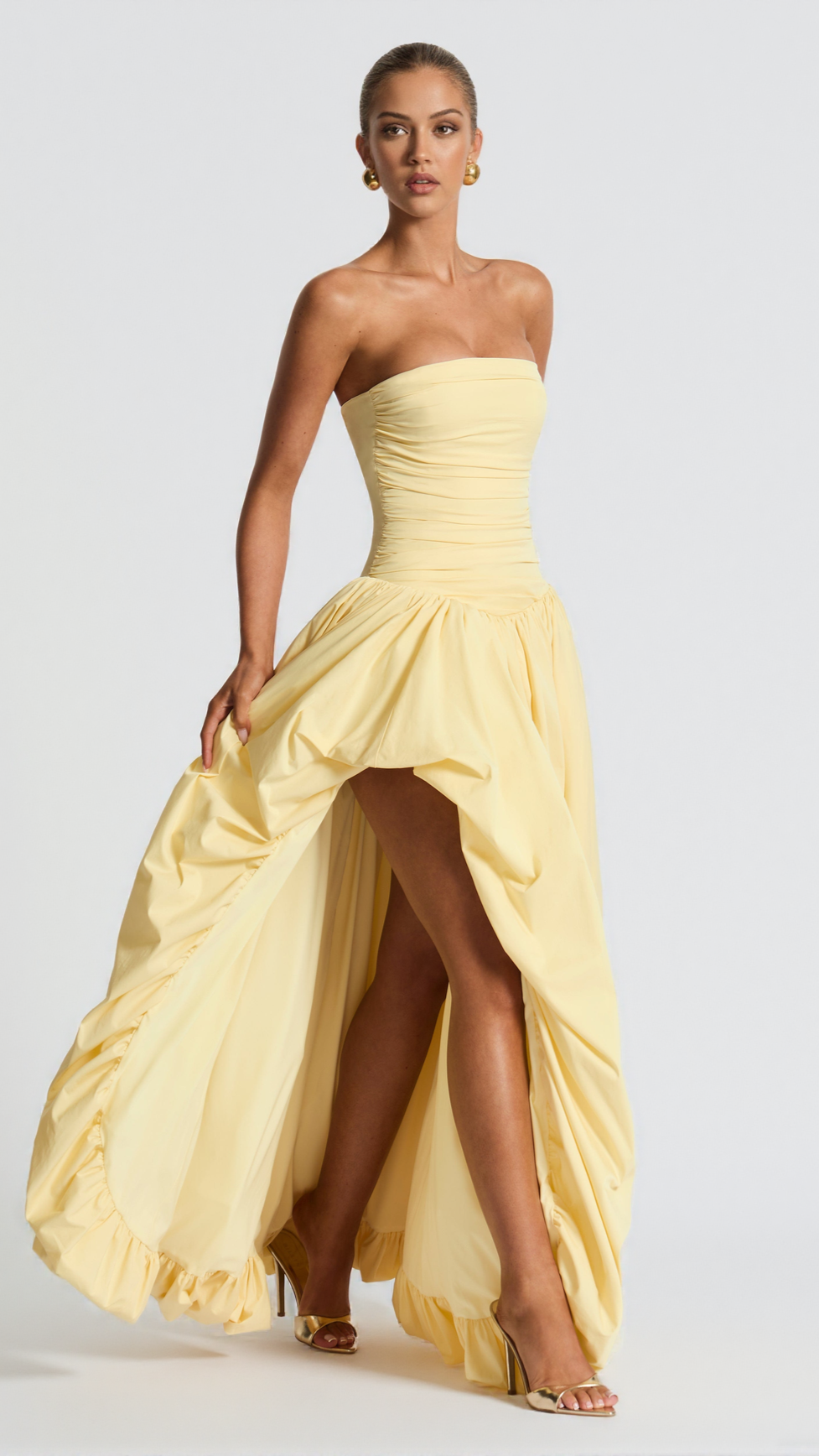 JILLIAN MAXI DRESS - LEMON