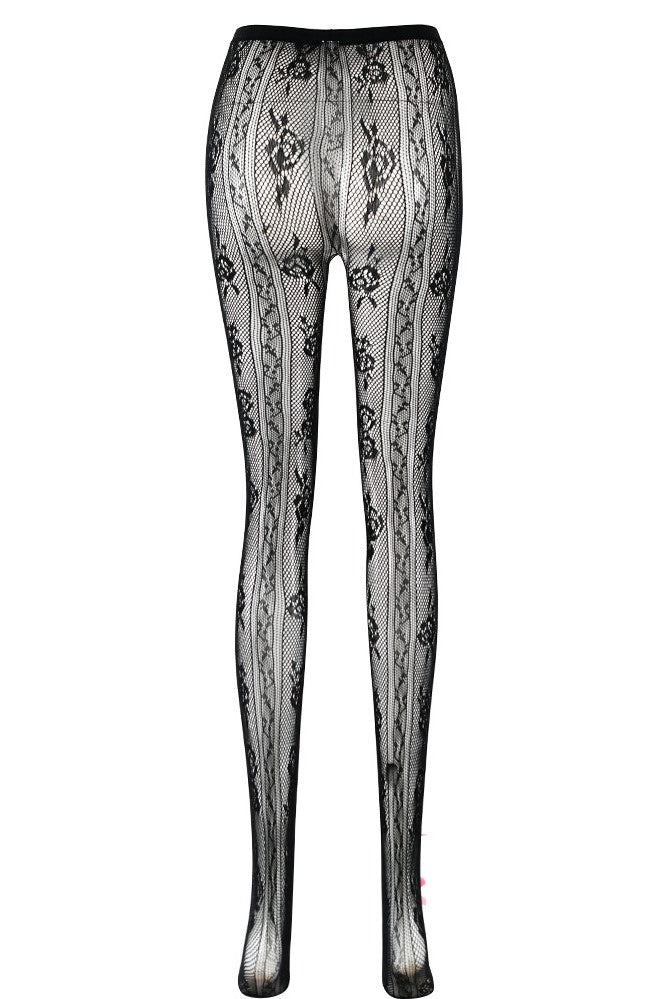 AIIZIE YARA BOWKNOT FISHNET STOCKINGS - BLACK - product image