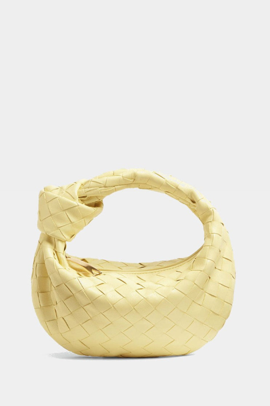 Zariah Weave Knot Clutch - Gelb