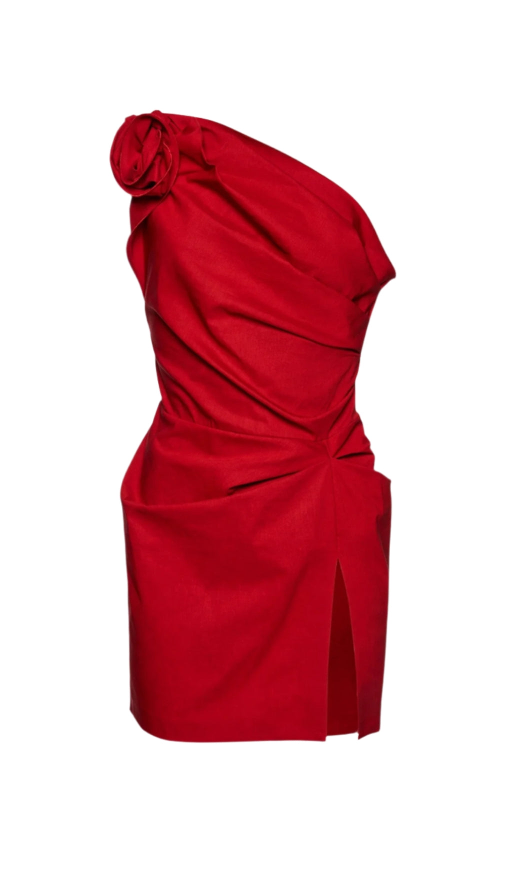 OAYENA MINI ABITO MONOSPALLA CON APPLICAZIONI FLOREALI