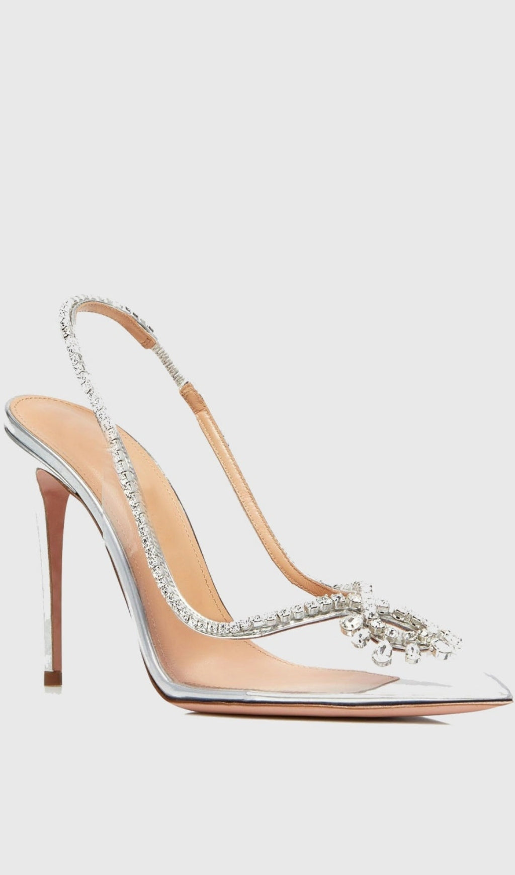 Arabela Pumps mit Strassverzierung - Silber