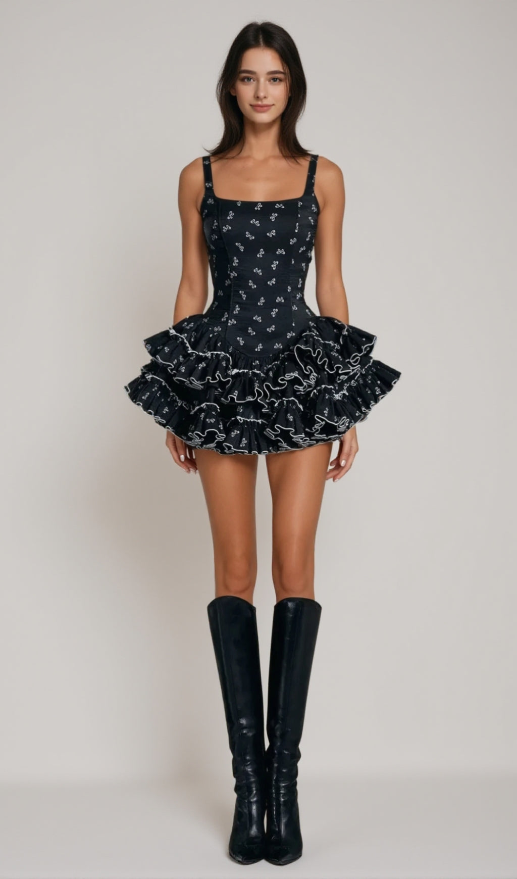 Berkeley Rüschen-Minikleid