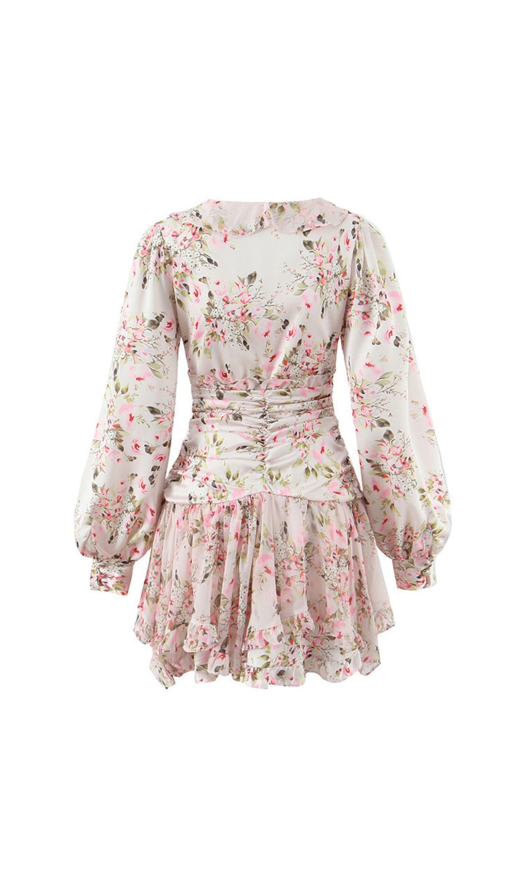AIIZIE IOLANTHE ROMANTIC RUFFLE FLORAL MINI DRESS | LONG SLEEVE & FLIRTY STYLE - product image