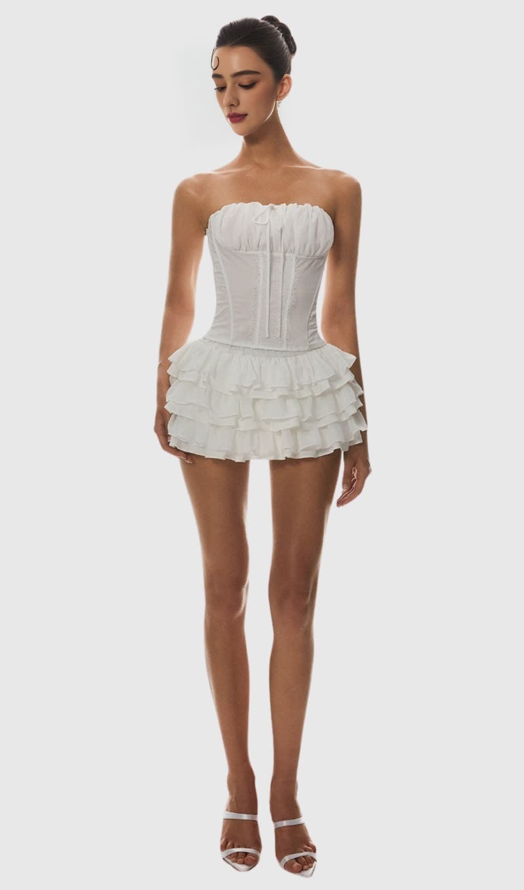 PANUE RUCHED STRAPLESS CORSET