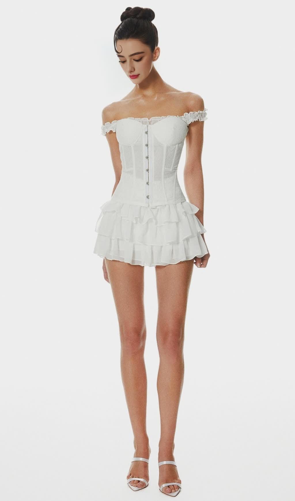 THARA LACE OFF SHOULDER CORSET