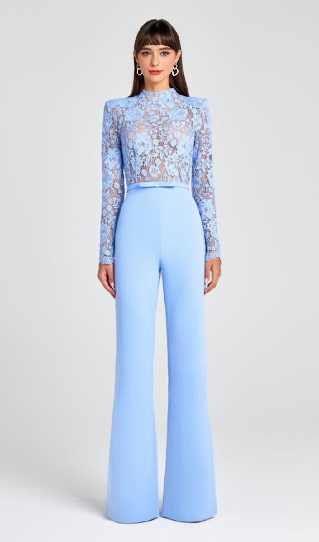 FALL - READY MADDIE BLUE LACE JUMPSUIT