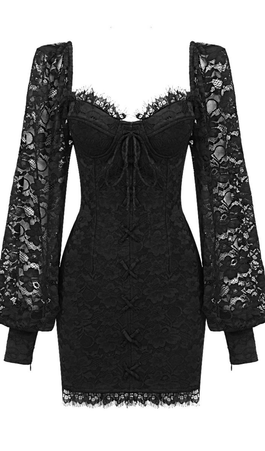 BUD SEIDE MINIKLEID IN SCHWARZ