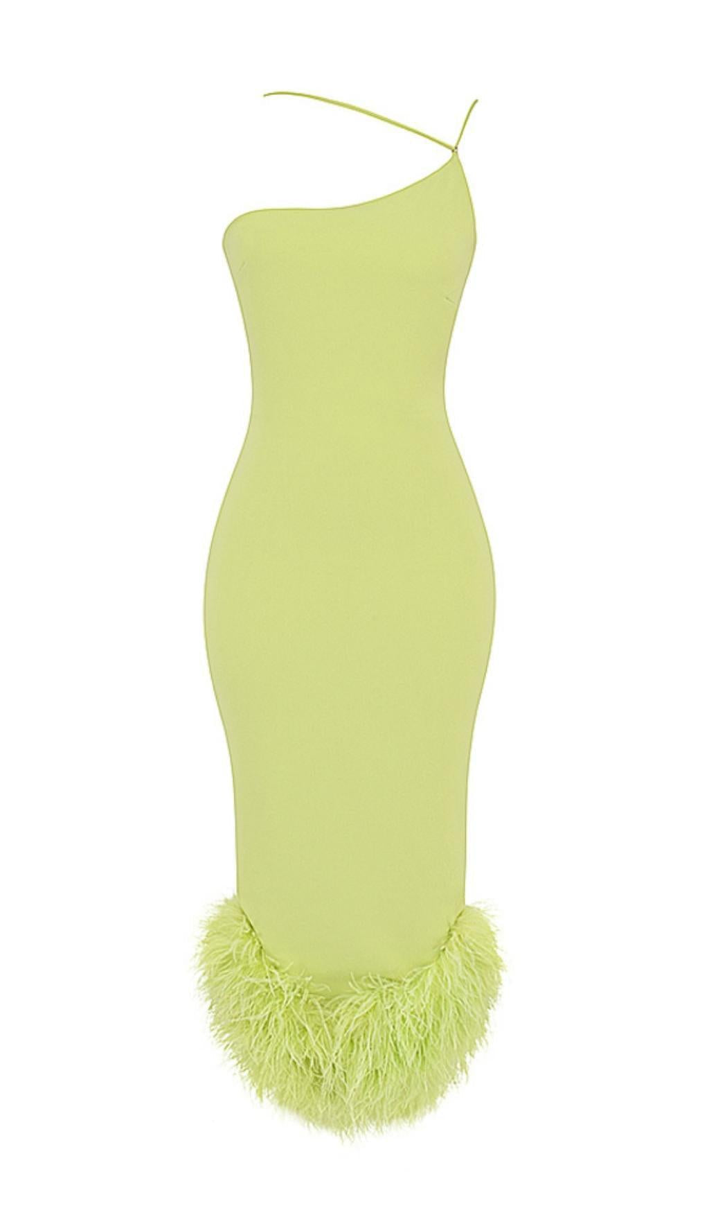 AIIZIE BANDAGE BACKLESS MAXI DRESS IN YELLOW - product image