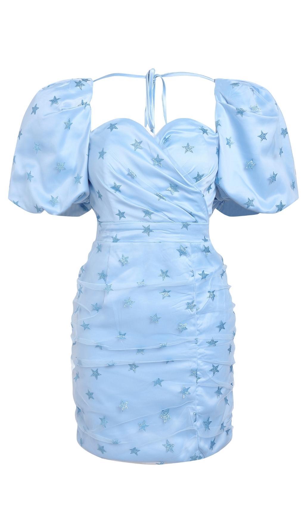 MINI ABITO CON MANICHE A SBUFFO