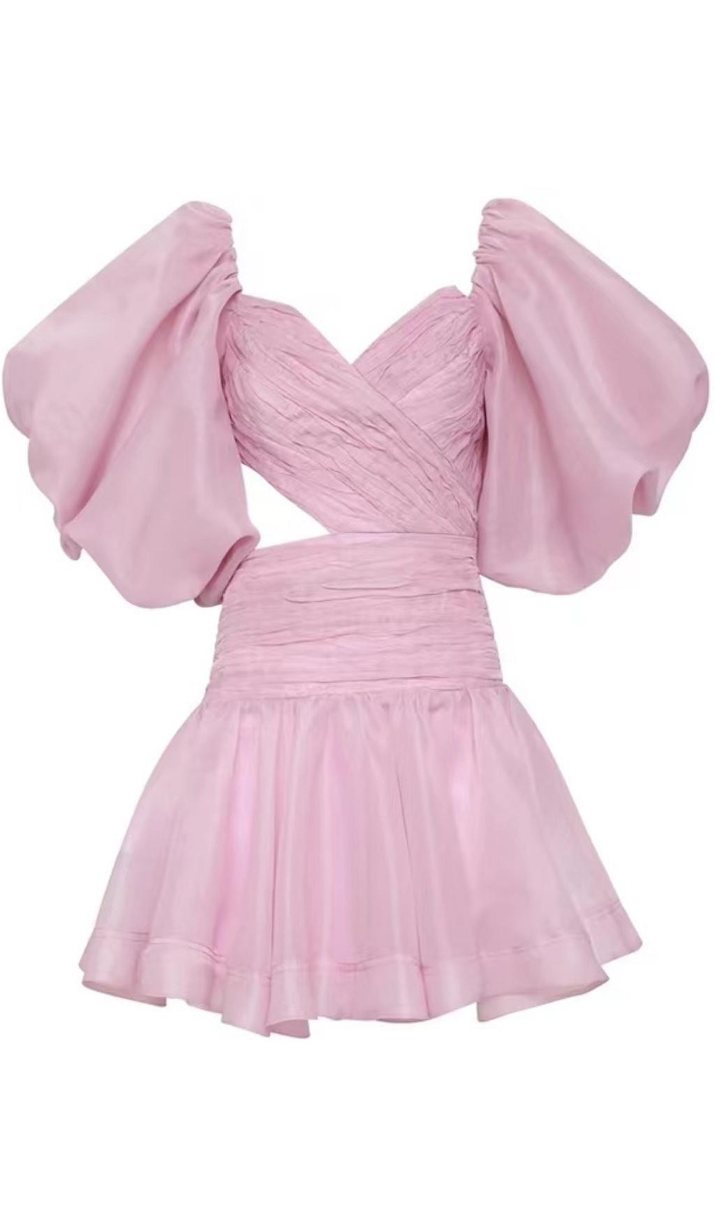 MINI ABITO CON MANICHE A BOLLA