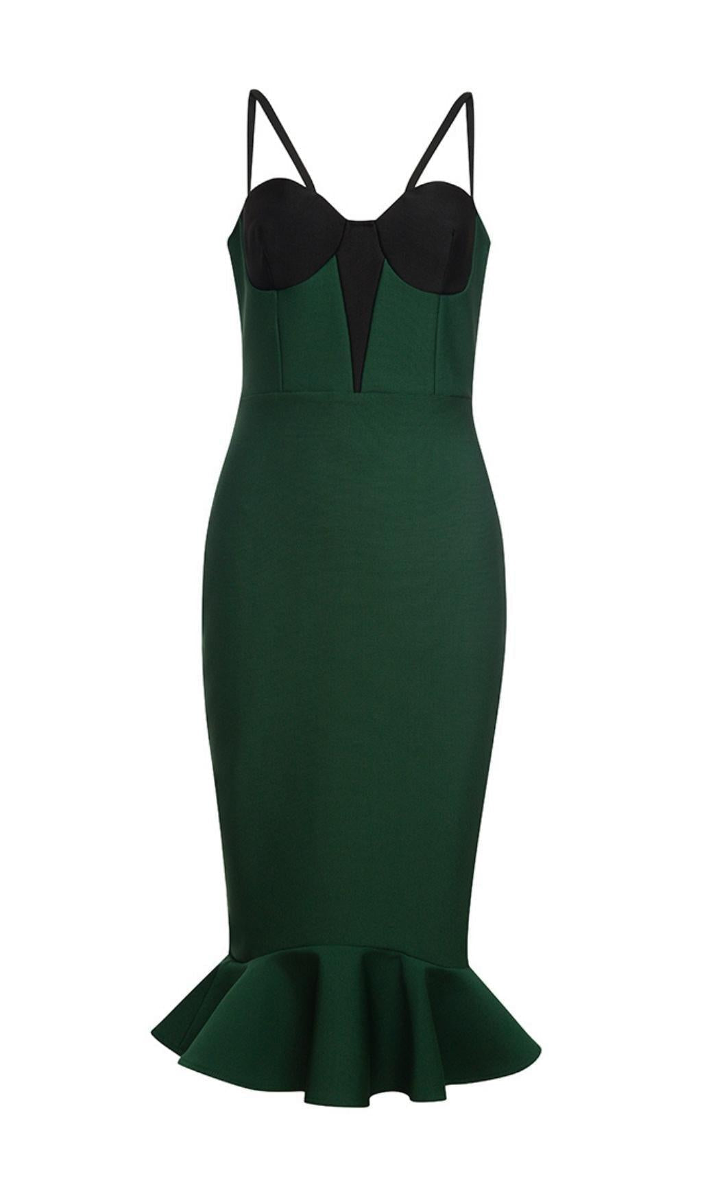 AIIZIE BANDAGE MAXI DRESS IN GREEN - product image