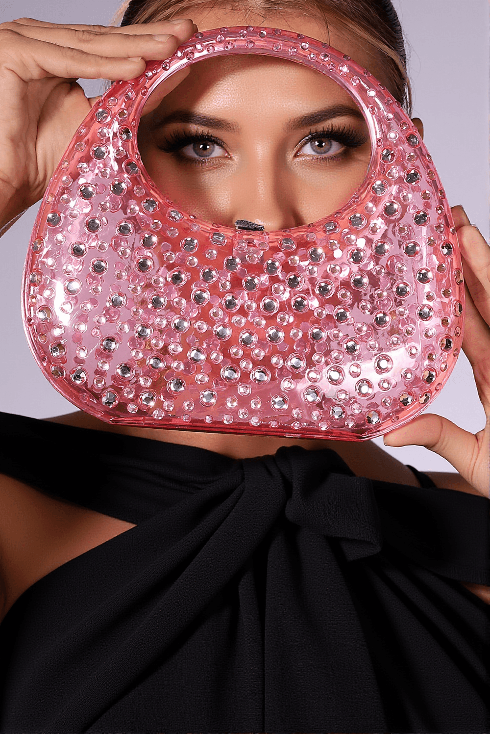 OBSIDIAN DIAMOND GLASS HANDBAG