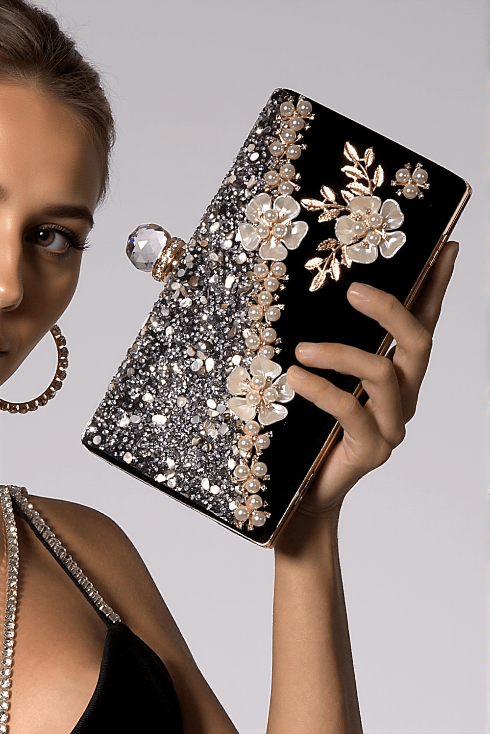 CORA VELVET FLORAL CLUTCHES