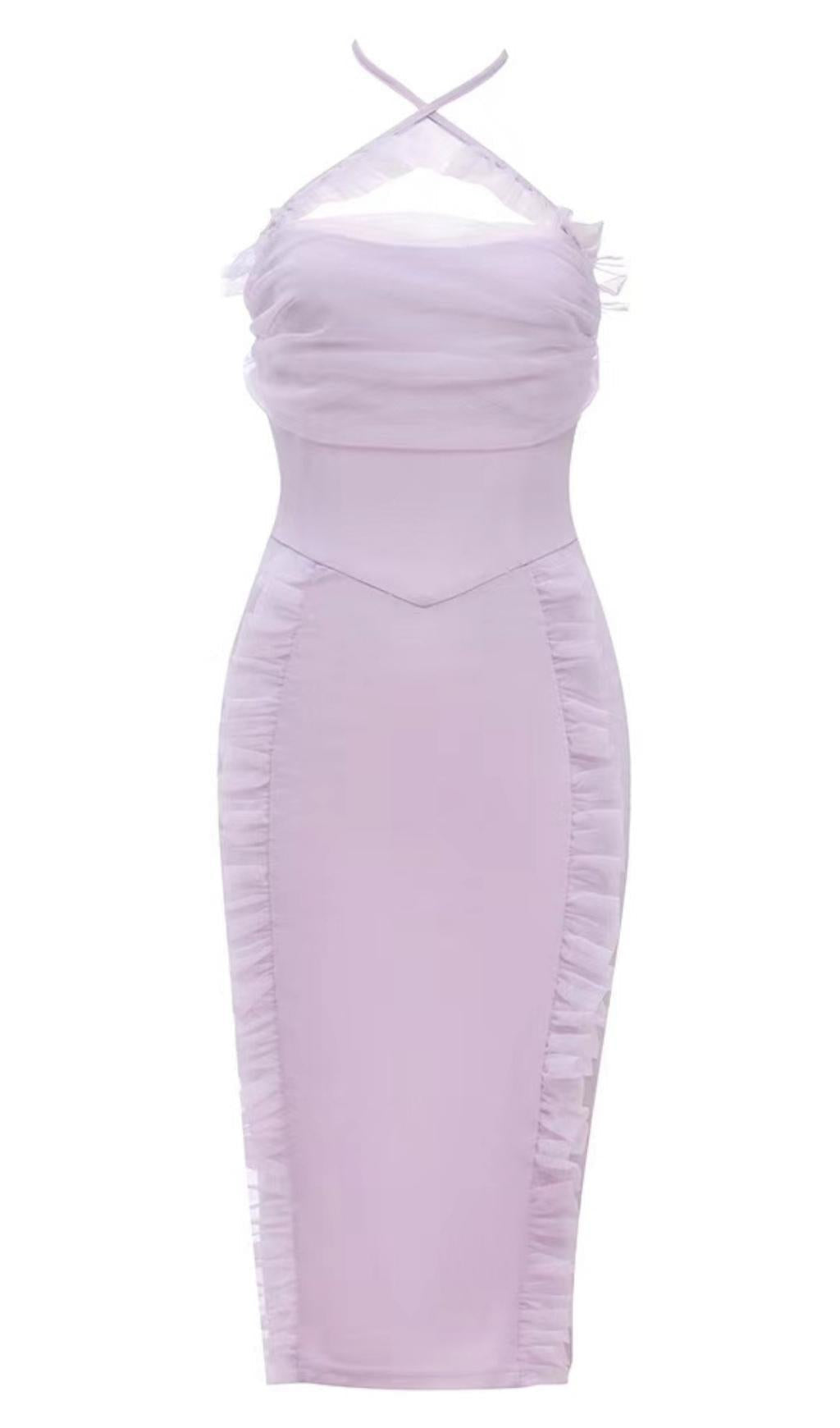 AIIZIE BANDAGE MIDI DRESS IN PURPLE - product image