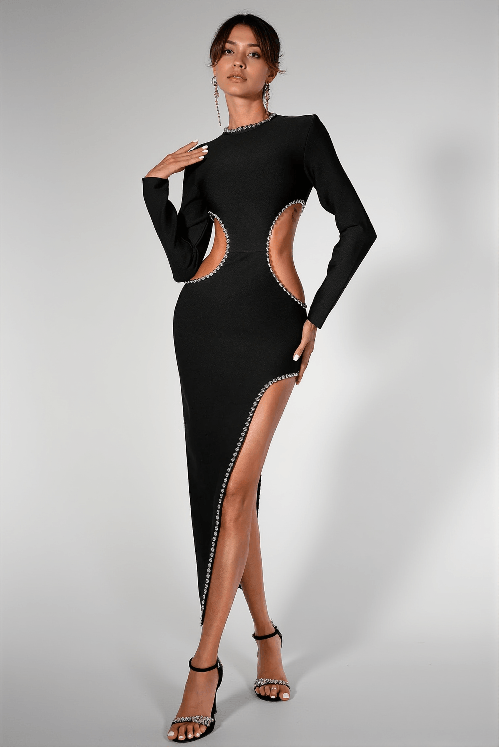 CAMERIN HEART CUTOUT BEAD DRESS