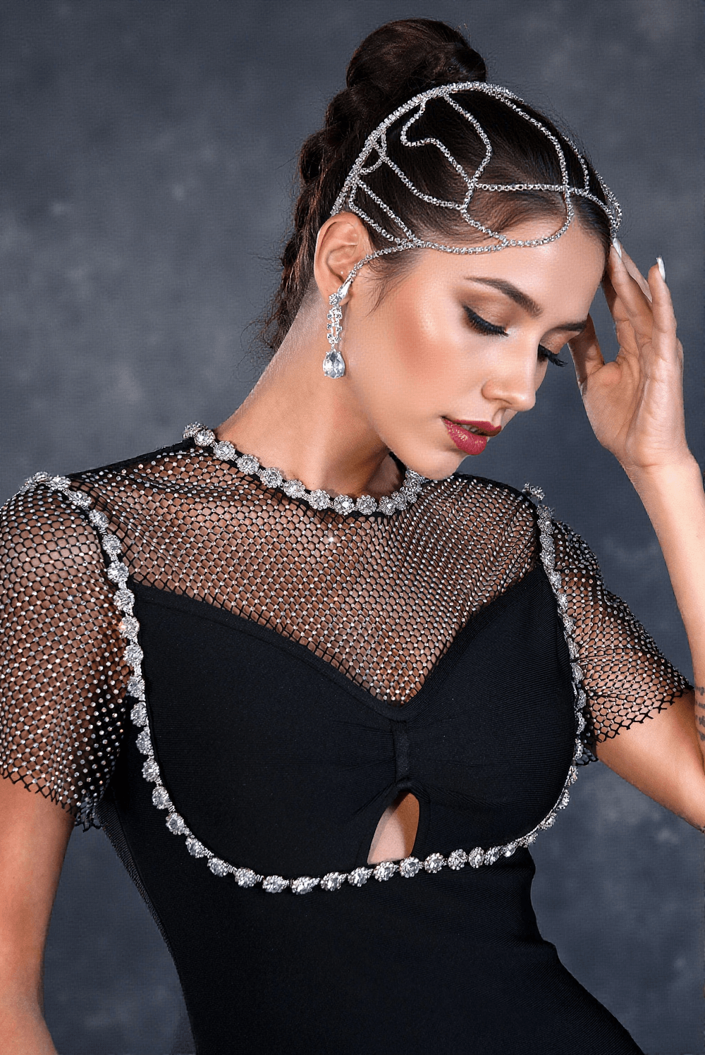 MAGDALEN DIAMOND CRYSTAL FLOWER HAIRBAND