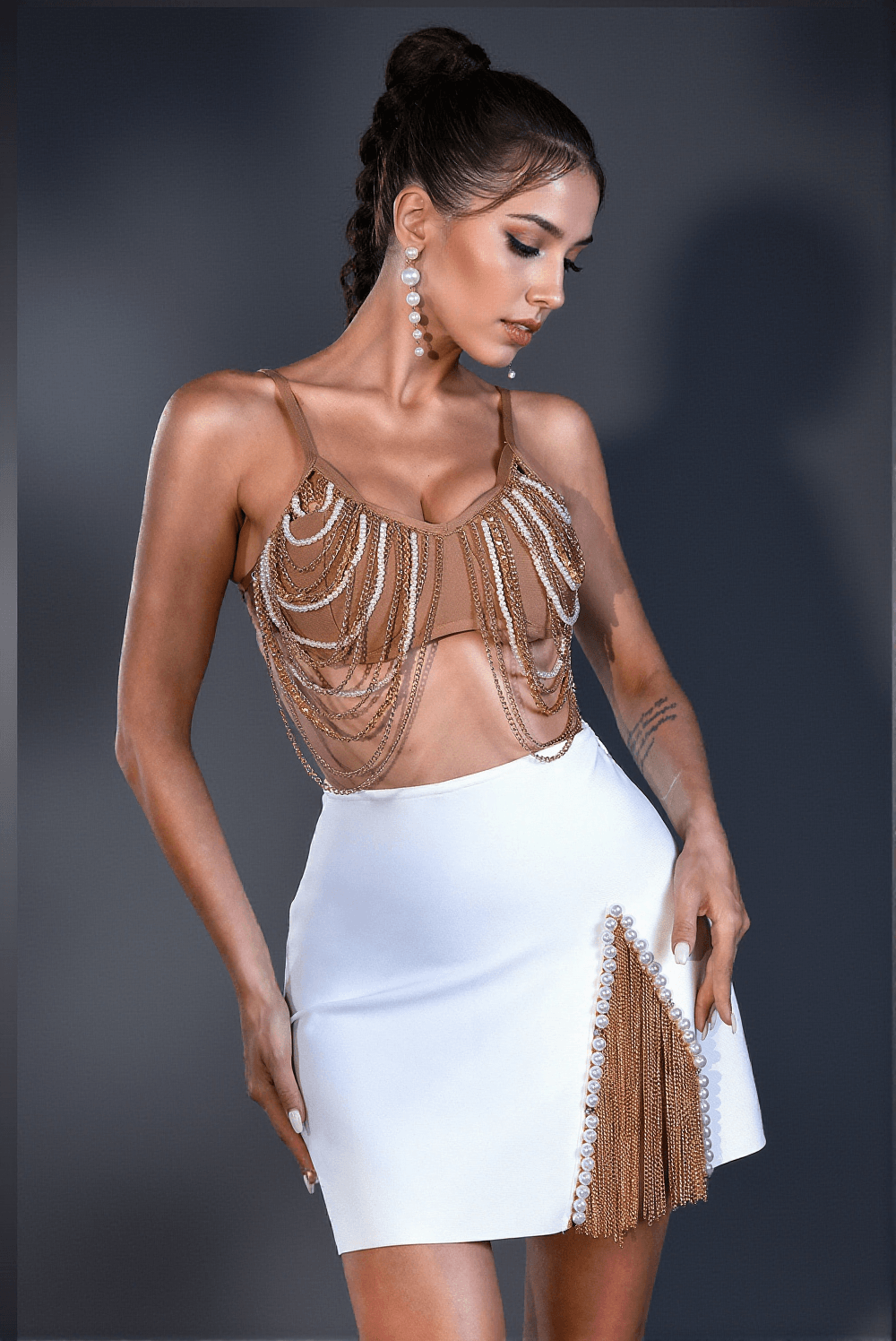 NASOS PEARL BODY CHAIN SET