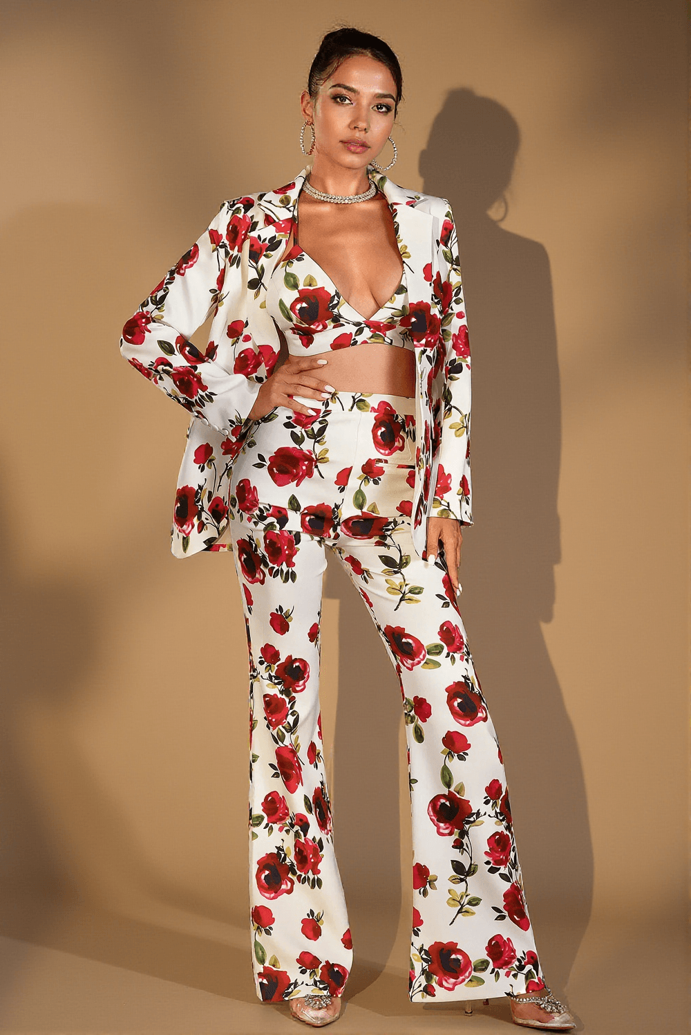 COMPLETO PANTALONE FLOREALE DANAJA 3 PEZZI