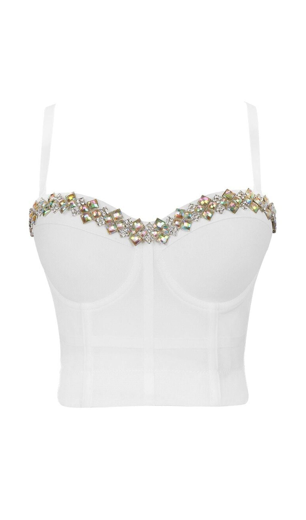 WEISSES KRISTALLKORSETT