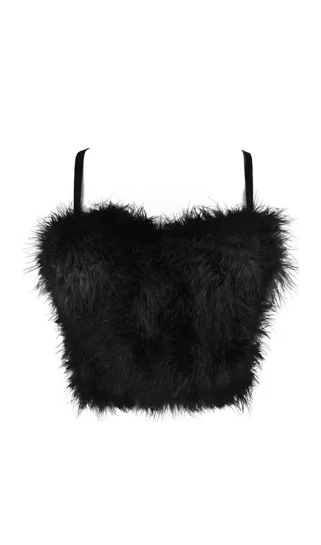 SCHWARZES FEDERNKORSETT