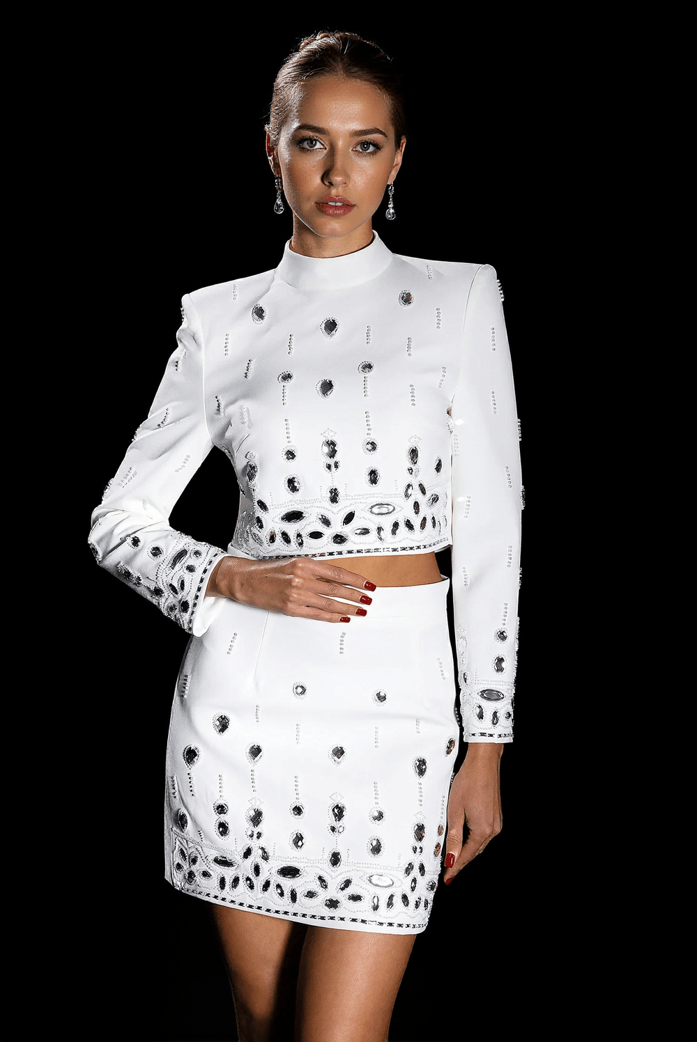 NALANIE RHINESTONE FLOWER MINI SET