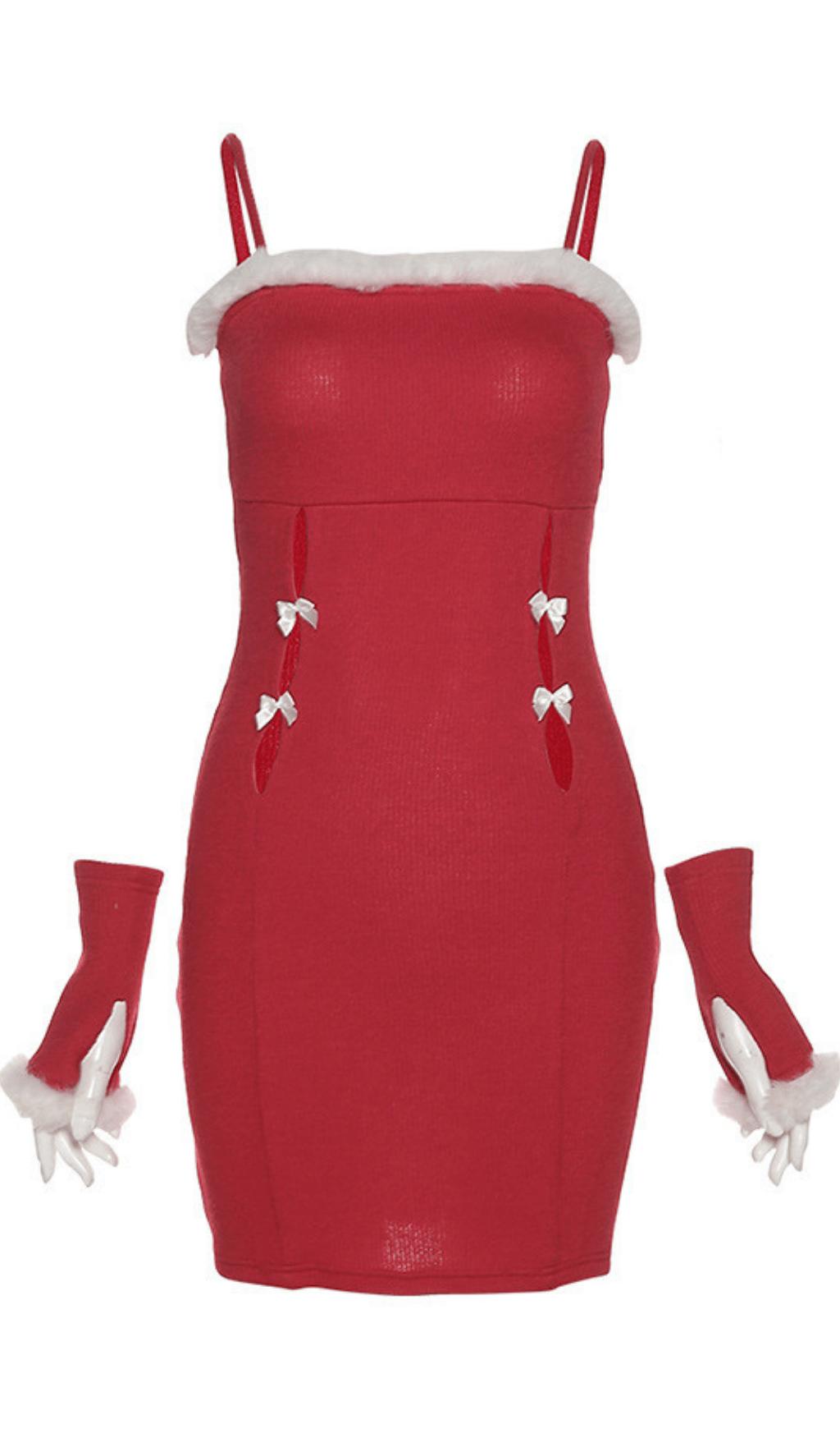 FASHION FLEECE SUSPENDER DRESS