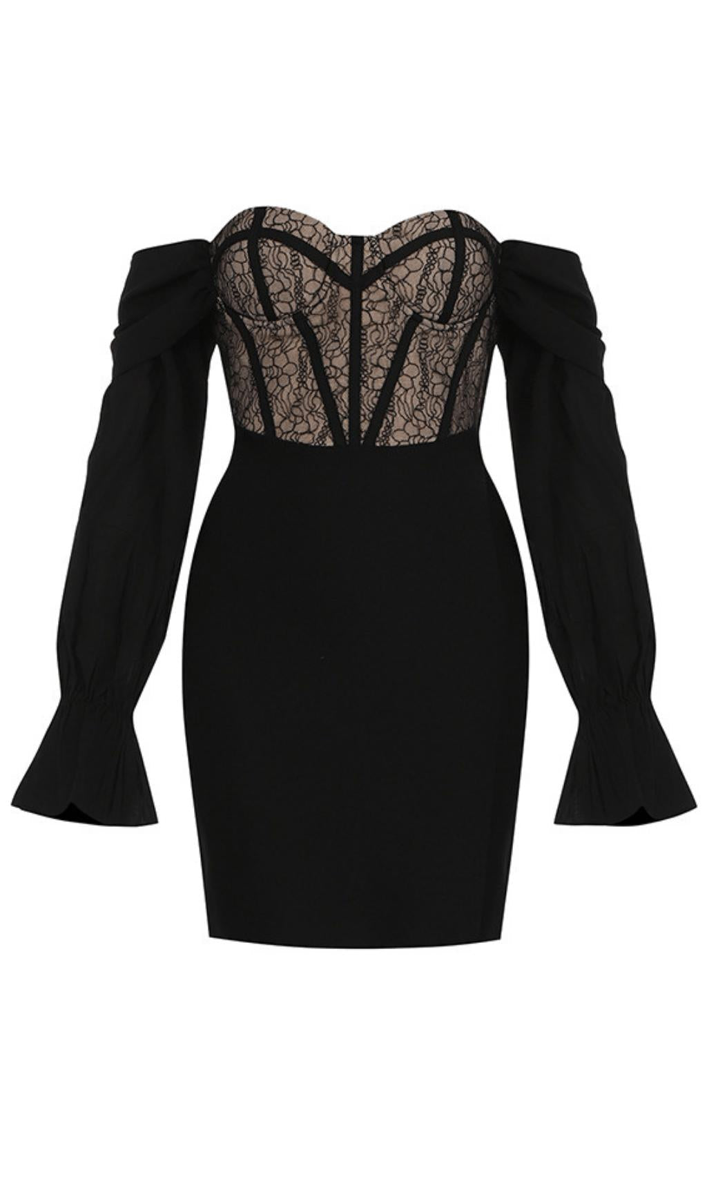 MESH STITCHING DRESS