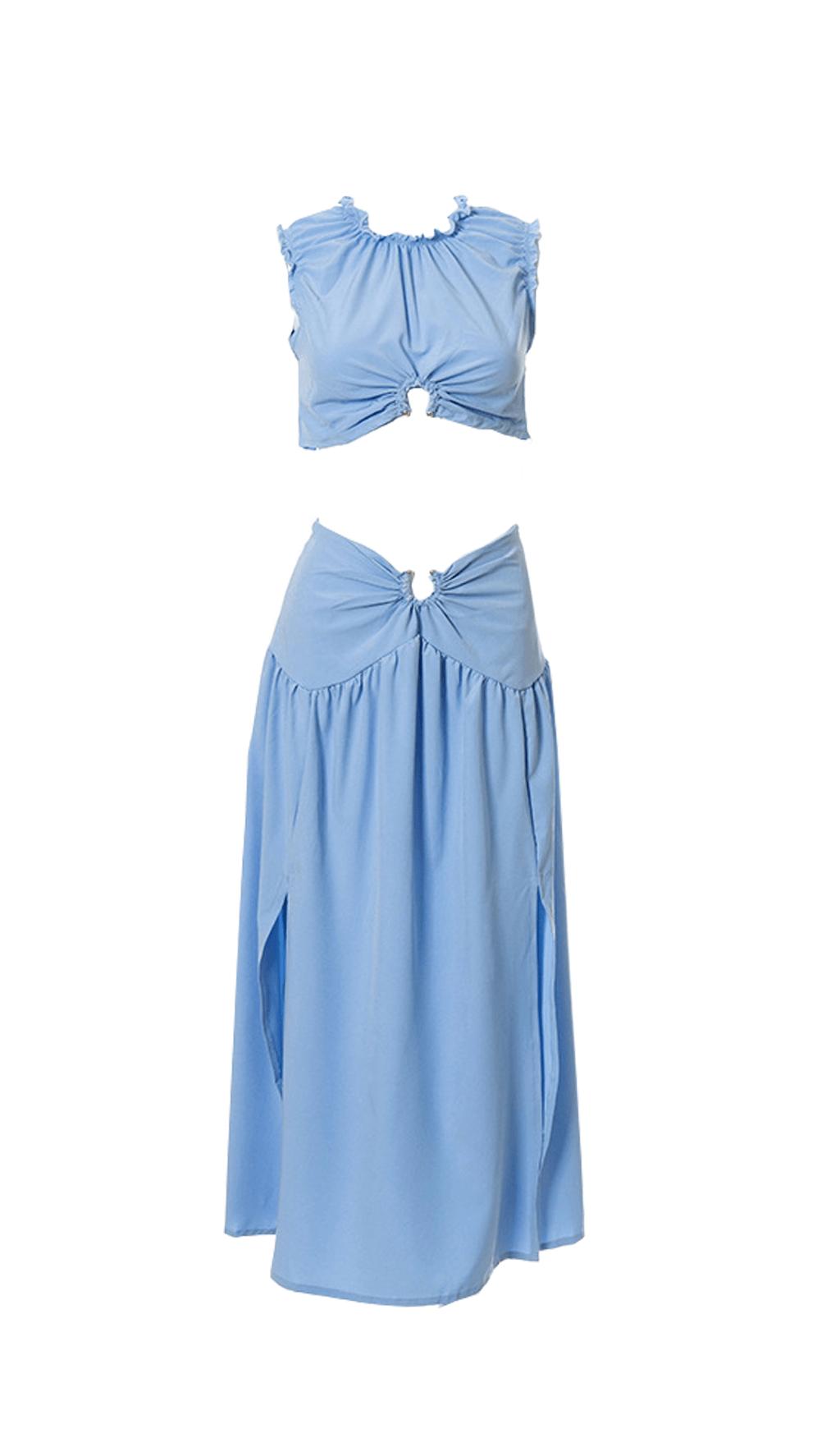 Schmaler langer Rockanzug