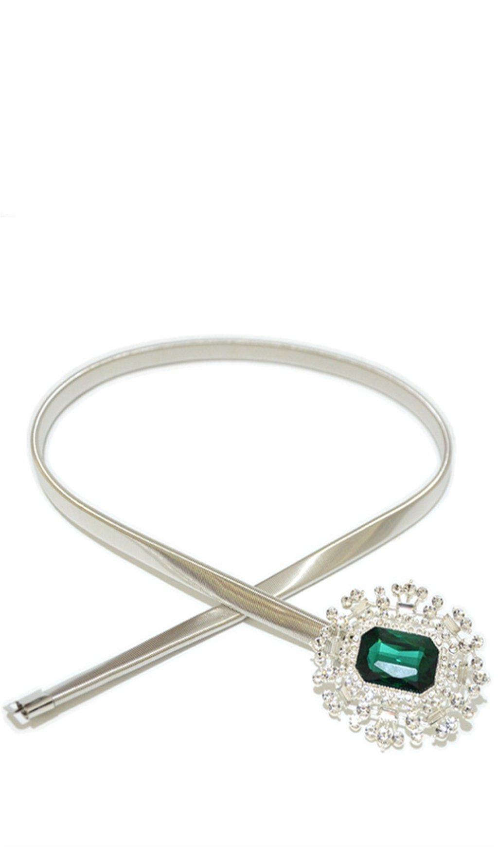 GREEN GEMESTONE SPRING BELT