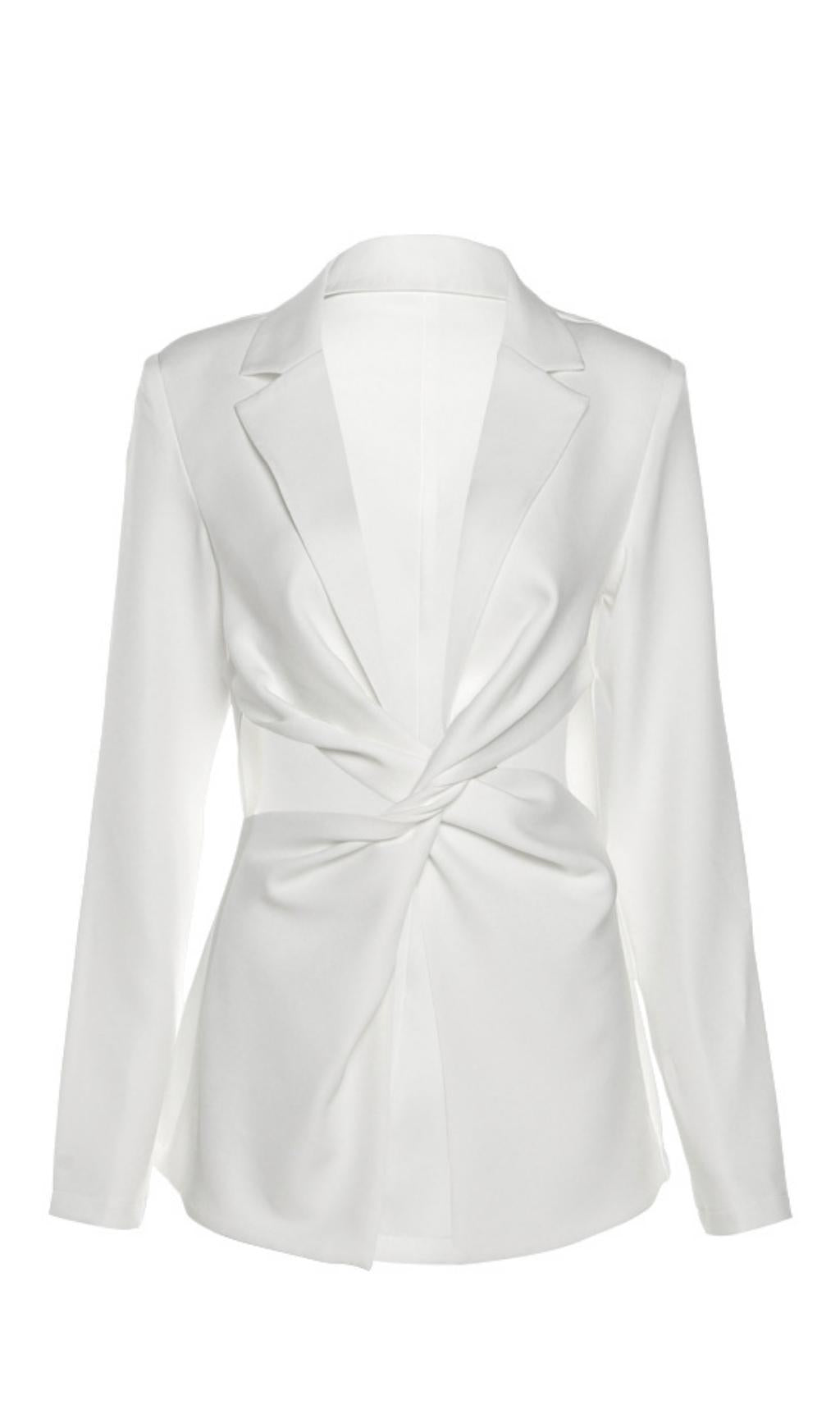 TOP CASUAL BIANCO CON TAGLI