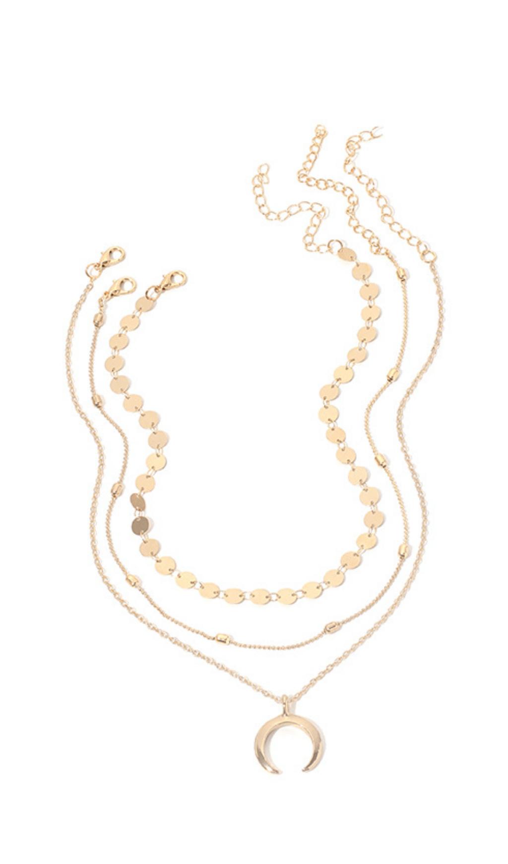 CRESCENT MULTI-LAYER NECKLACE