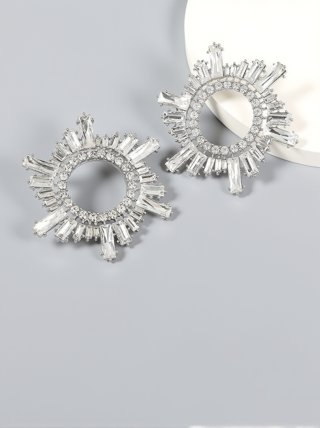 ANISA CRYSTAL HOOP EARRINGS