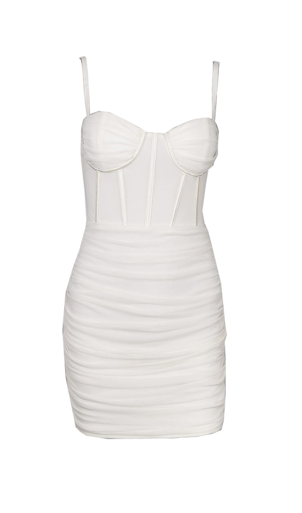 WEISSES SLING-BANDAGE-KLEID