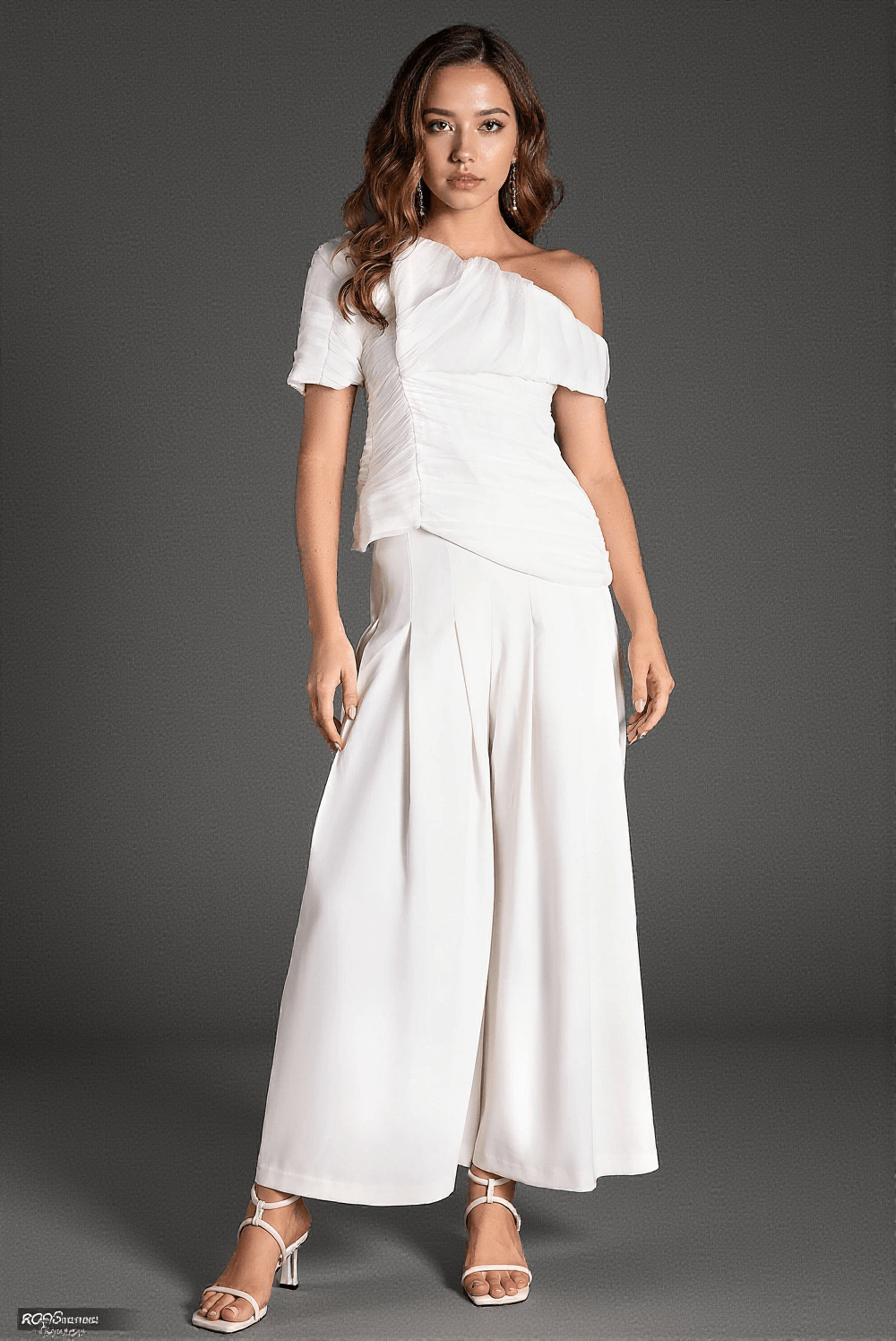 MICHAIL ONE SHOULDER PLEATED SET