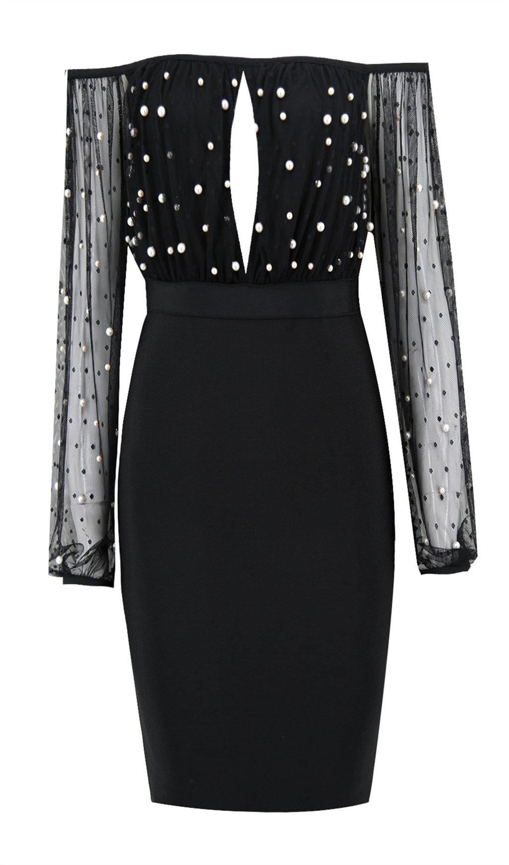 Hellbraunes Kleid mit Rüschen und PUFFÄRMELN