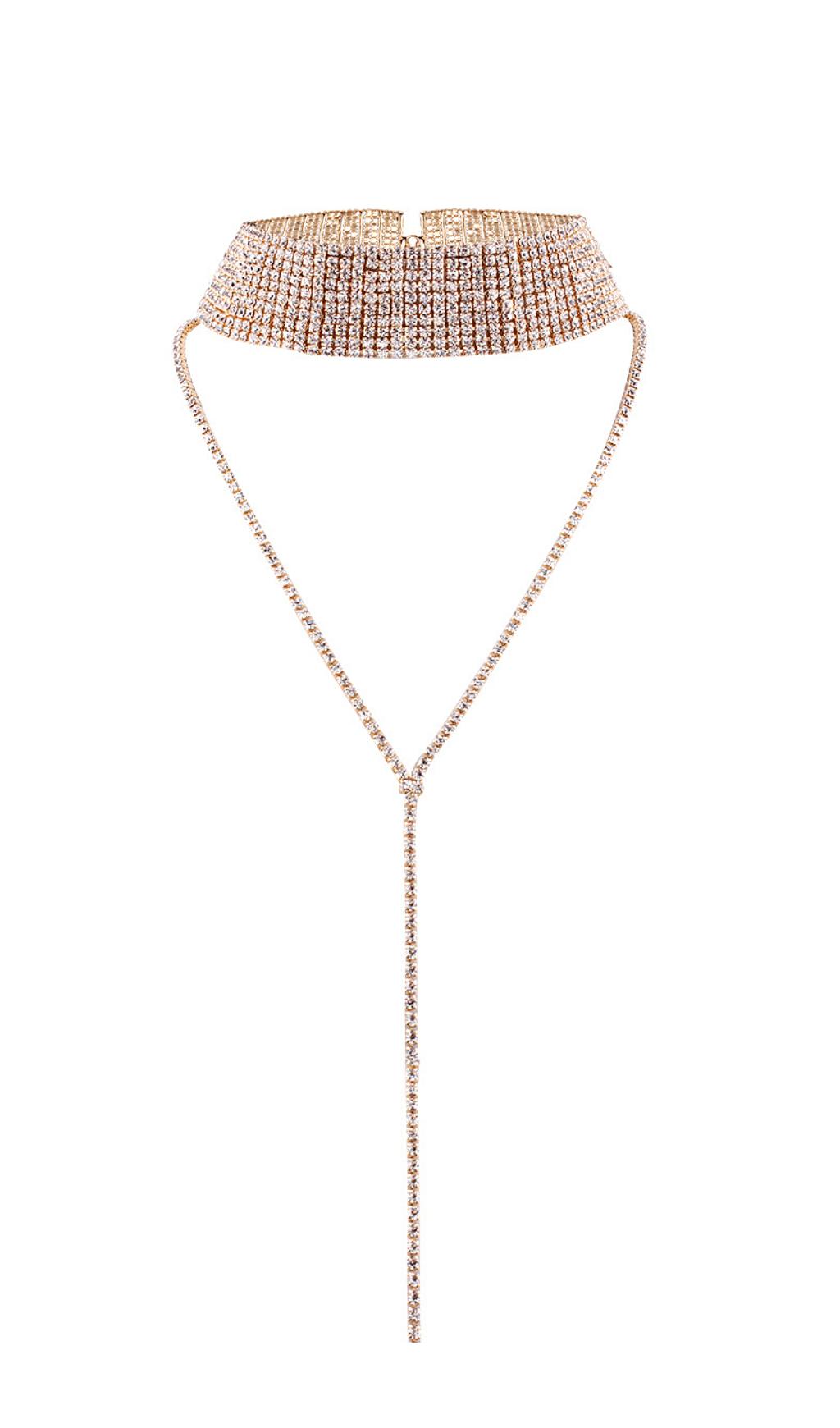 MULTI-LAYER FULL DIAMOND NECKLACE.