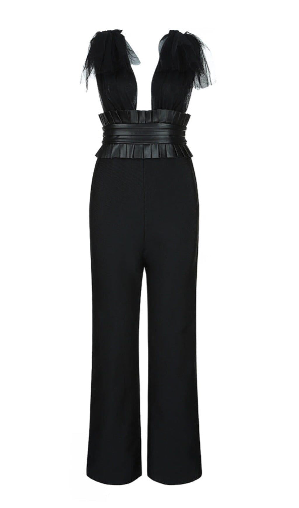 TUTA IN RETE CON FIOCCO IN PIZZO, SCOLLO A V PROFONDO, SENZA MANICHE E SCHIENA SENZA SCHIENA