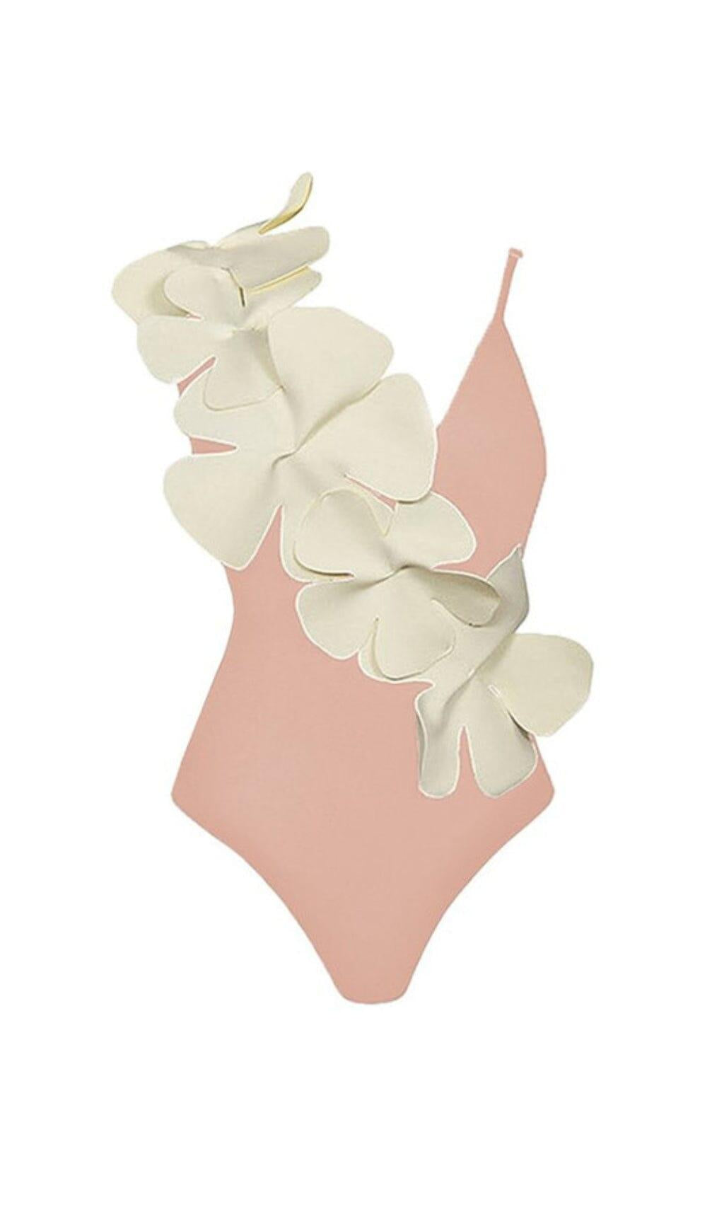 COSTUME DA BAGNO INTERO CON SCHIENA SENZA DECORAZIONE FLOREALE ROSA