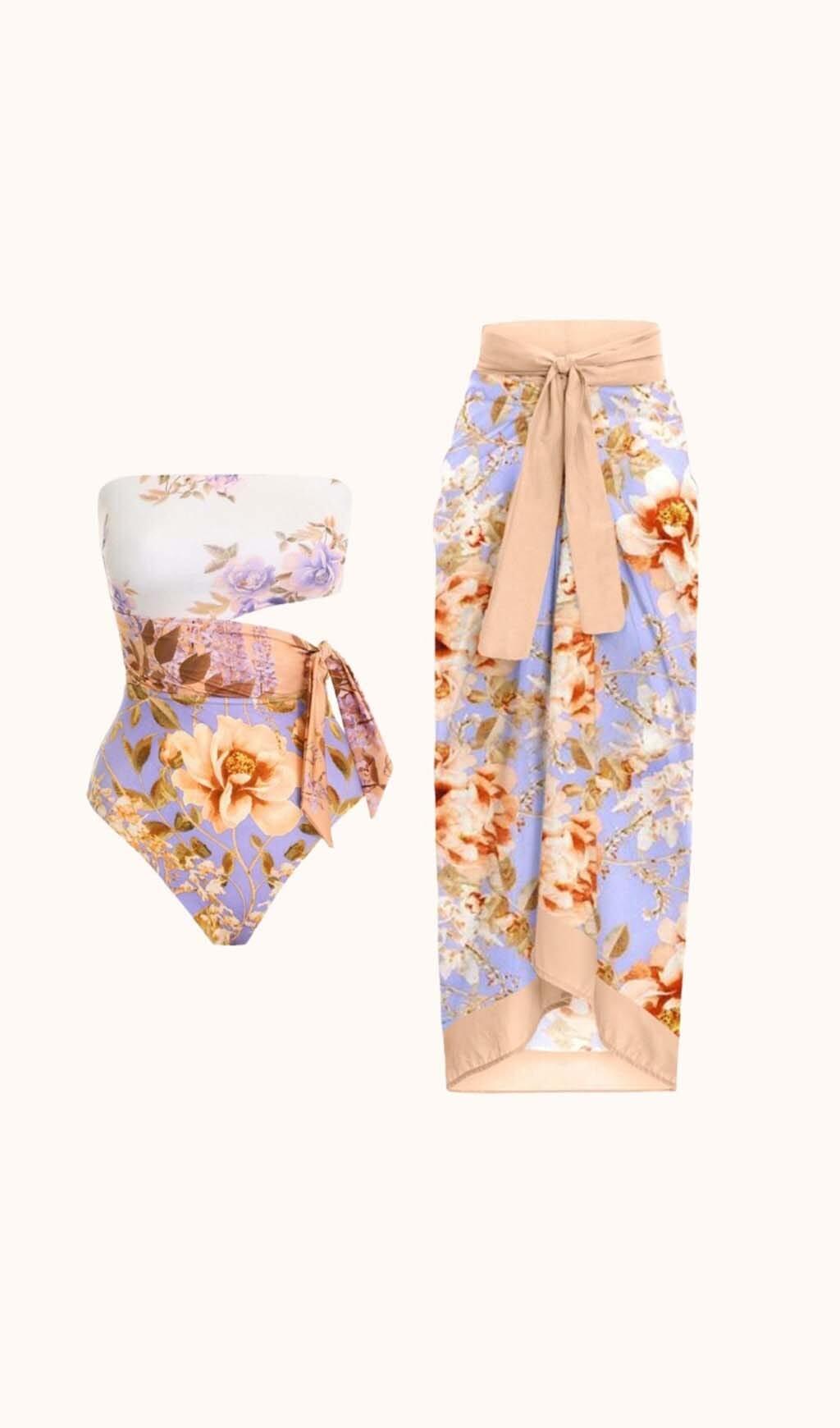 MAYBELLE FLORAL SWIMWEAR TWO PIECE SET
