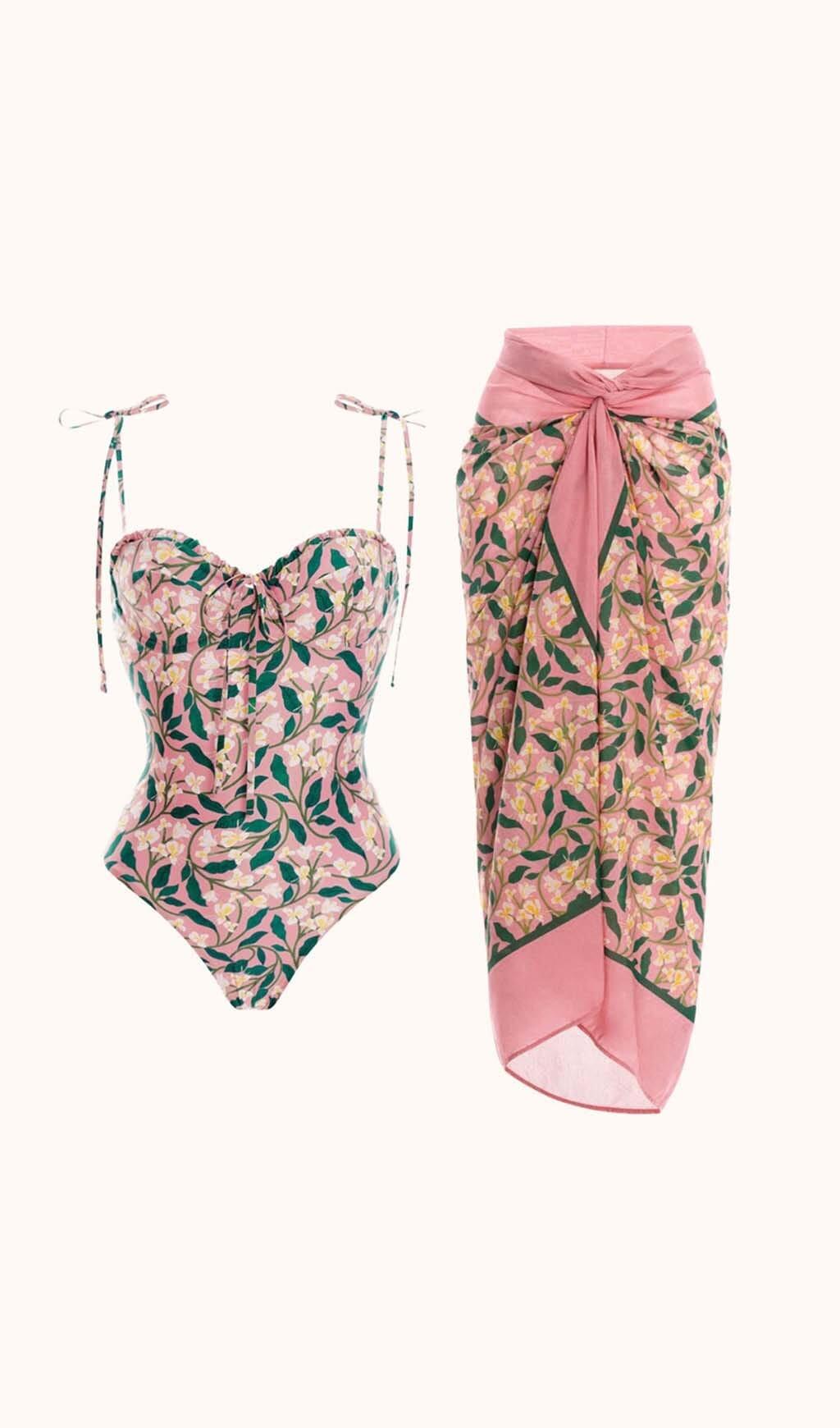PADME FLORAL SWIMWEAR TWO PIECE SET